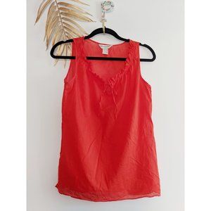 BANANA REPUBLIC Sleeveless Flame Ruffle Blouse